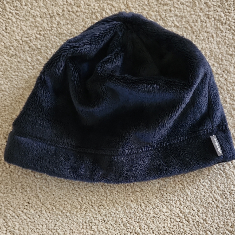 Eddie Bauer Kids Black Fleece Beanie Hat M